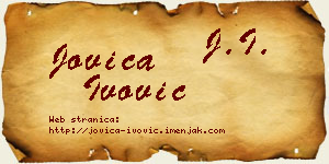 Jovica Ivović vizit kartica